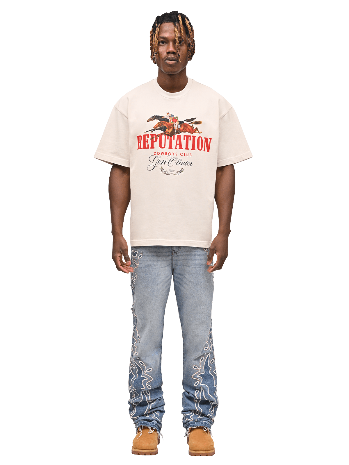 GonOlivier x Reputation Rodeo Tee - Cream