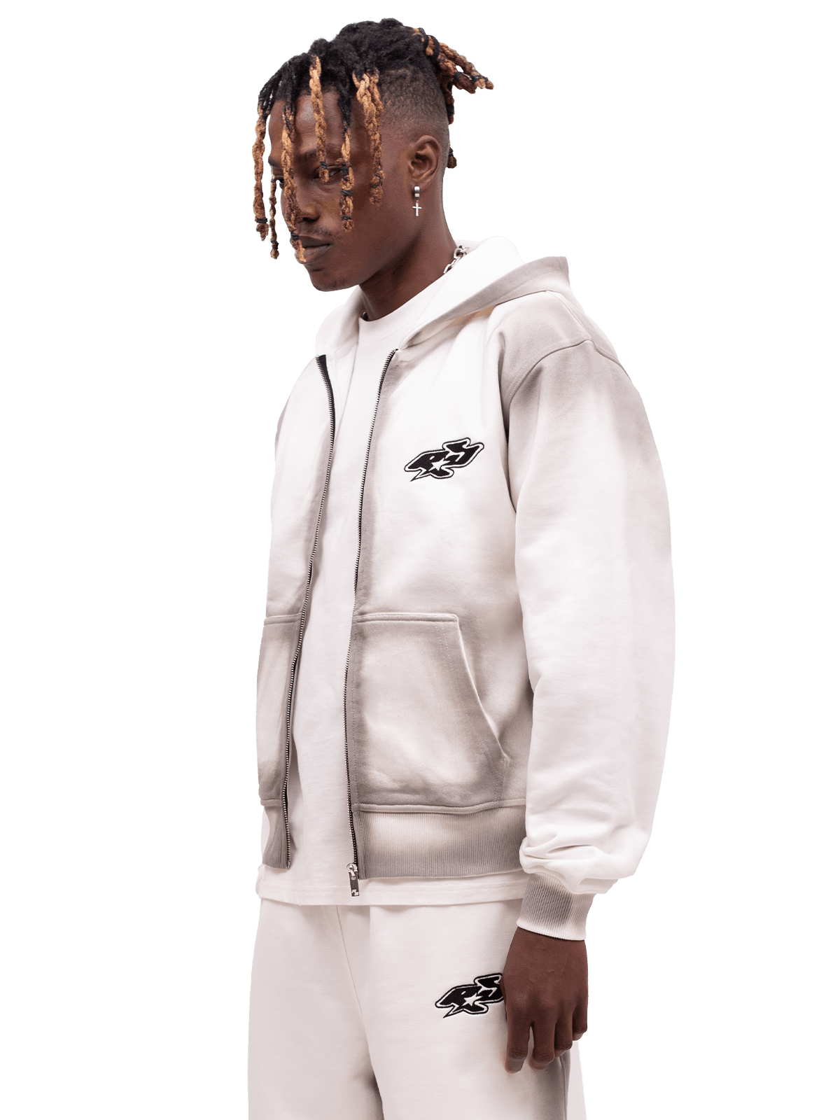 Y2K Zipper Hoodie - Pearl