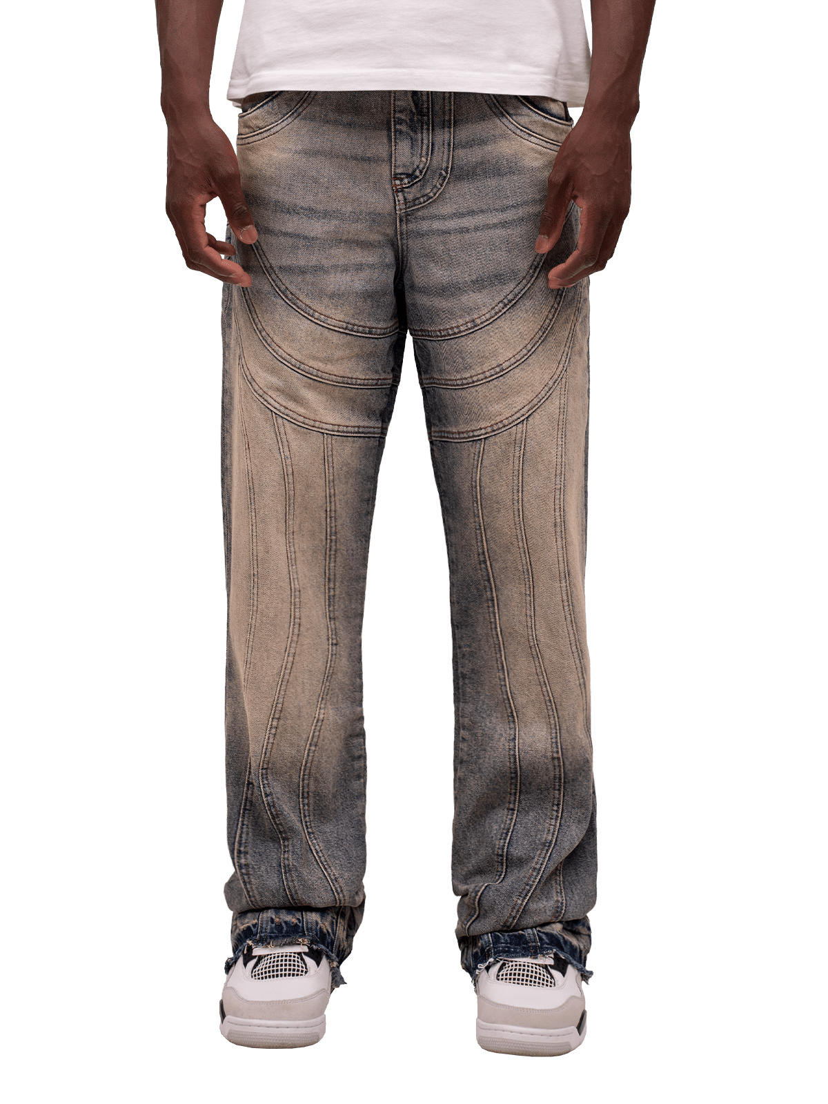 Wave Stitch Denim - Cream Wash