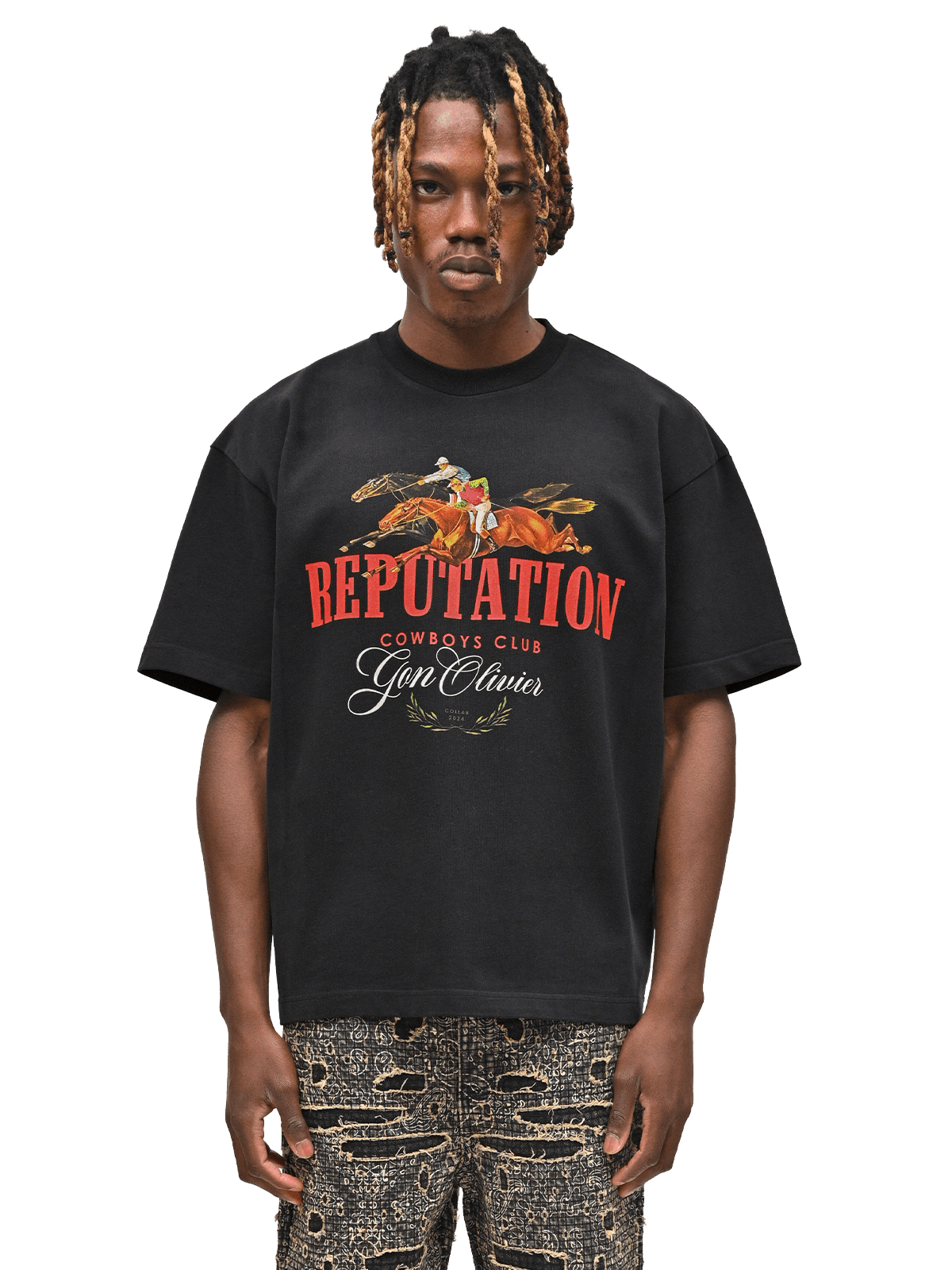 GonOlivier x Reputation Rodeo Tee - Black