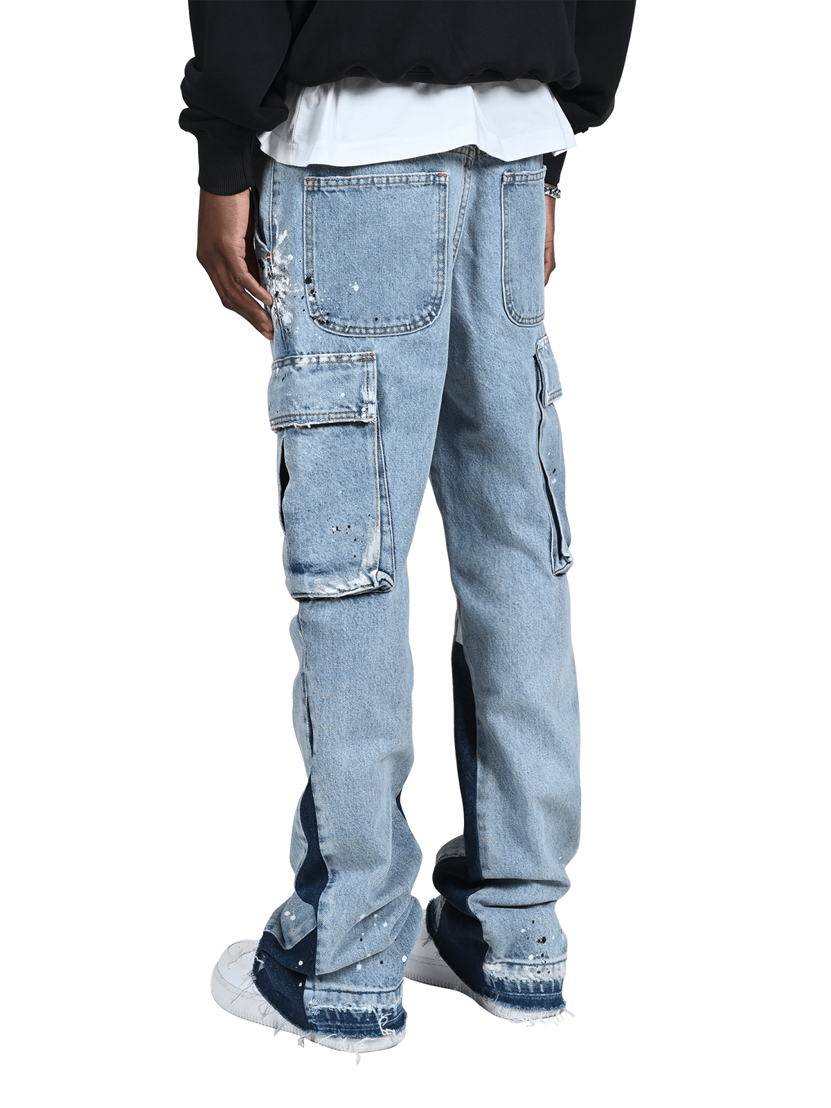 Cargo Flare Denim - Light Wash