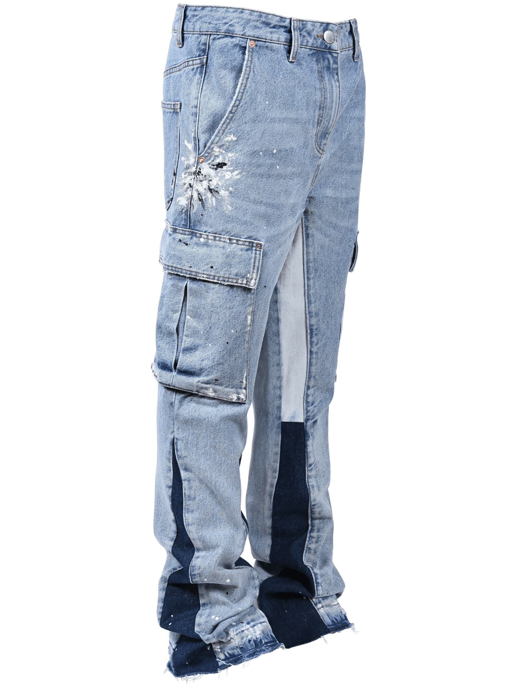 Cargo Flare Denim - Light Wash