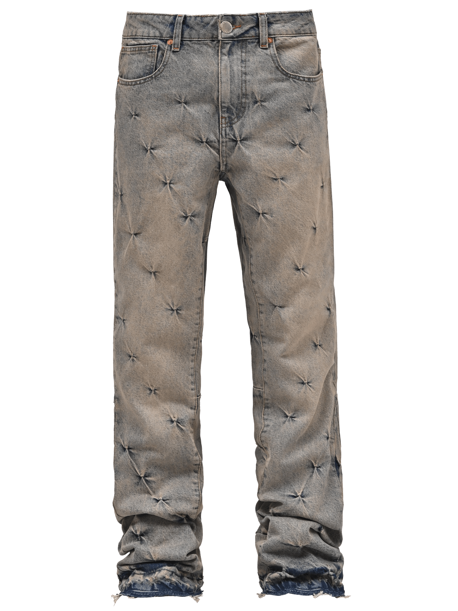 Pinched Flare Denim - Cream Wash