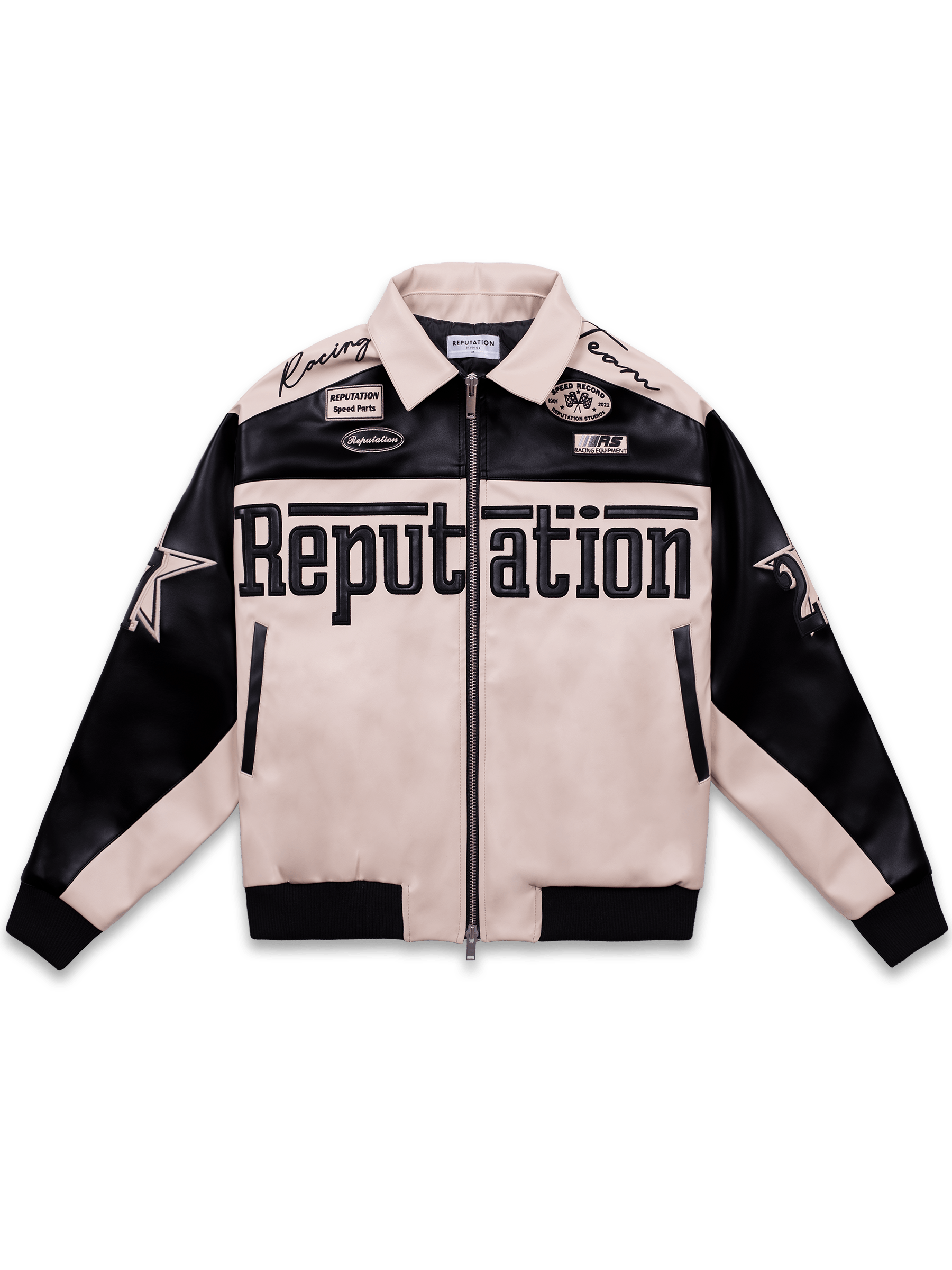 Racing Leather Jacket - Black