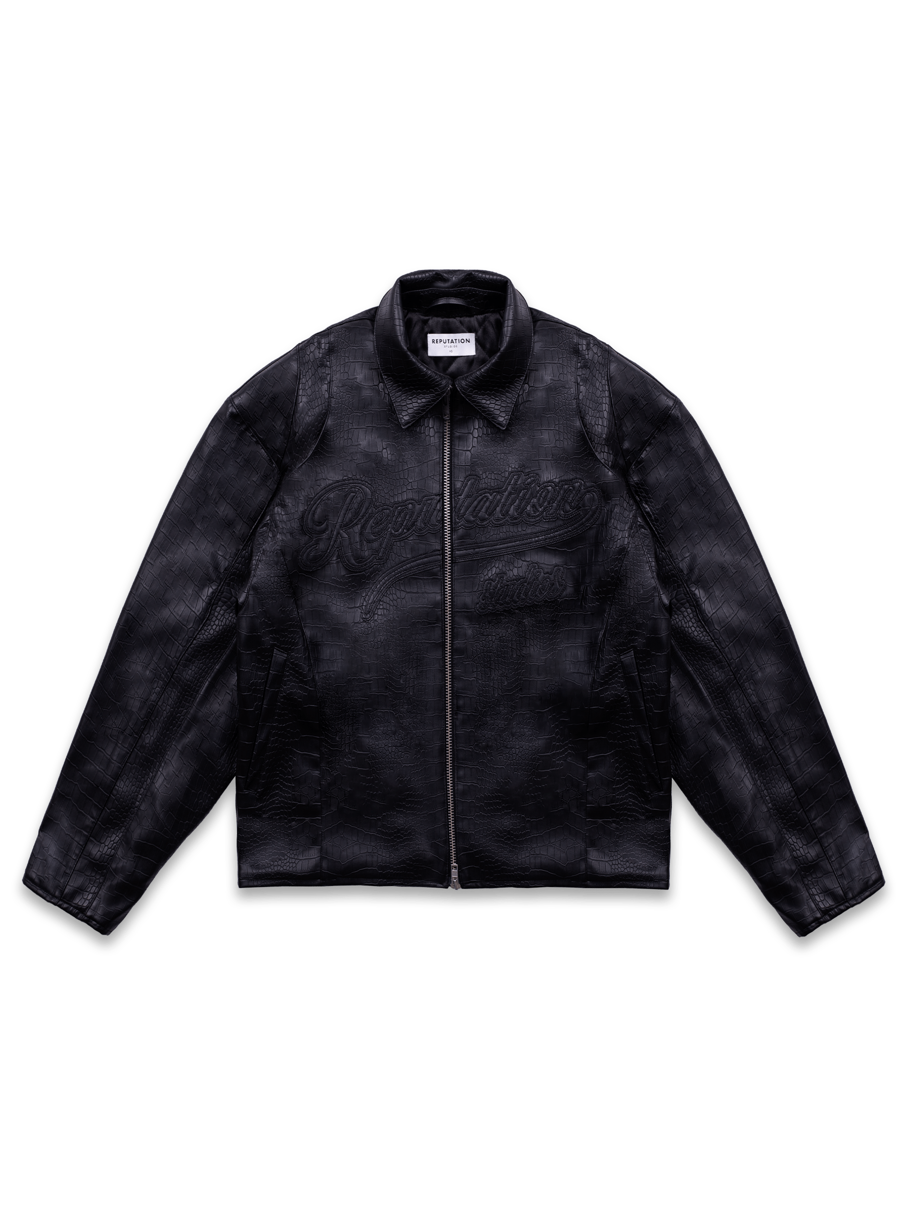 Vintage Leather Jacket - Croc