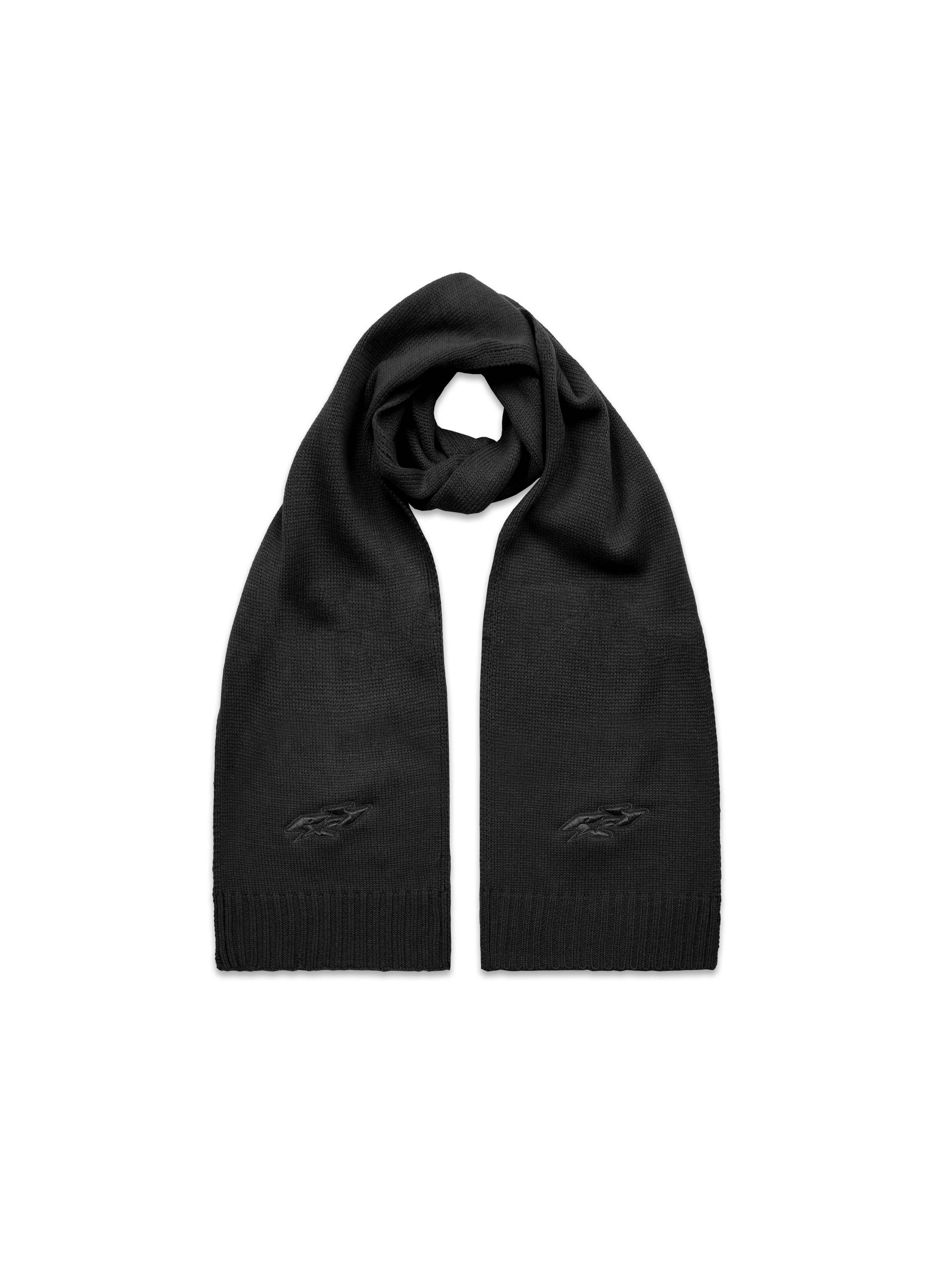 Y2K Knit Scarf - Black